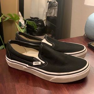 black 8.5 Vans slip-ons!